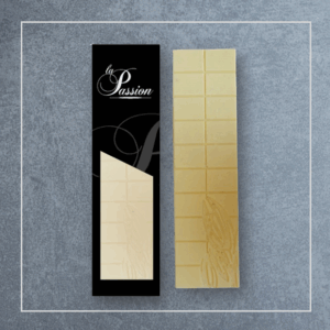 Plaque de chocolat blanc 35% et vanille de Madagascar